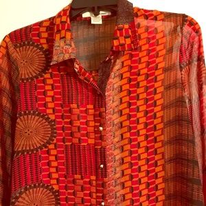 Bottom down multi color blouse